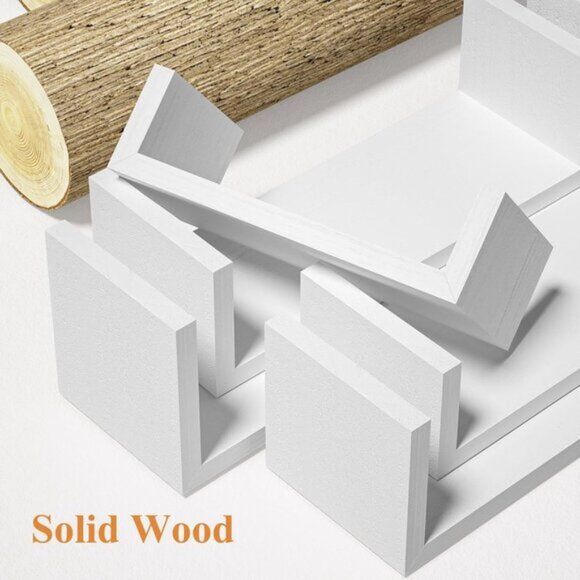 New Set of 5 Floating Wall Shelves for Bathroom, Bedroom, and Living Room Decor - Picture 5 of 11